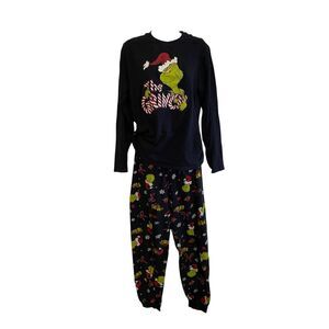 The Grinch Small Matching Pajama Set Long Sleeve Pants Cotton Blend